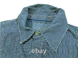 HOT VTG USA Men POINTER BRAND CHORE BARN WORKWEAR HICKORY Denim JACKET Jeans XL