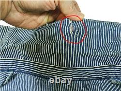 HOT VTG USA Men POINTER BRAND CHORE BARN WORKWEAR HICKORY Denim JACKET Jeans XL
