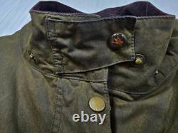 HOT Women's BARBOUR @ TORS WAXED PARKA QUILTED LINED OLIVE Jacket 16UK 12US L-XL