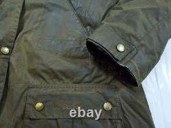 HOT Women's BARBOUR @ TORS WAXED PARKA QUILTED LINED OLIVE Jacket 16UK 12US L-XL