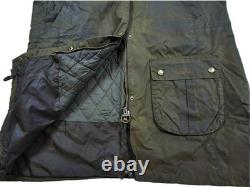 HOT Women's BARBOUR @ TORS WAXED PARKA QUILTED LINED OLIVE Jacket 16UK 12US L-XL