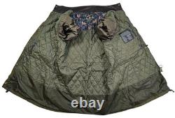 HOT Women's BARBOUR @ TORS WAXED PARKA QUILTED LINED OLIVE Jacket 16UK 12US L-XL