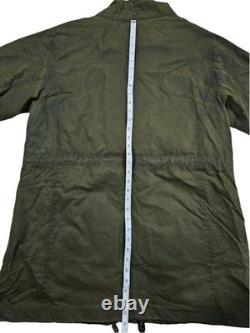HOT Women's BARBOUR @ TORS WAXED PARKA QUILTED LINED OLIVE Jacket 16UK 12US L-XL