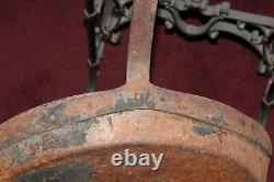 HUGE Antique Primitive Frying Pan Skillet Country Western Decor GIANT Frying Pan