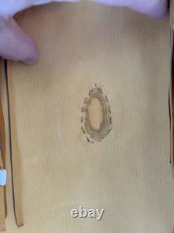 Hand Sewn Native American Leather Jacket with Beaded Trim Long L/XL