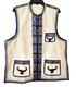 Handmade Embroidered Vest Bison Bull Western Ranch Men Women Country Indian 2xl