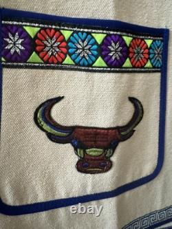 Handmade Embroidered Vest Bison Bull Western Ranch Men Women Country Indian 2xl