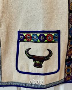 Handmade Embroidered Vest Bison Bull Western Ranch Men Women Country Indian 2xl