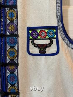 Handmade Embroidered Vest Bison Bull Western Ranch Men Women Country Indian 2xl