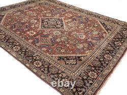 Handmade Floral Style Large 9X12 Medallion Semi Antique Oriental Rug Wool Carpet