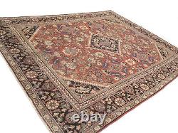 Handmade Floral Style Large 9X12 Medallion Semi Antique Oriental Rug Wool Carpet