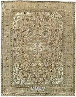 Handmade Large Floral Classic Design 9X12 Semi Antique Oriental Rug Wool Carpet