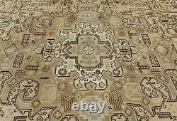 Handmade Large Floral Classic Design 9X12 Semi Antique Oriental Rug Wool Carpet