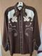 HbarC vintage western Brown embroidered shirt 24 Chest Which Should Be XL shirt