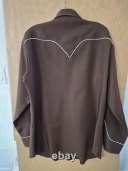 HbarC vintage western Brown embroidered shirt 24 Chest Which Should Be XL shirt
