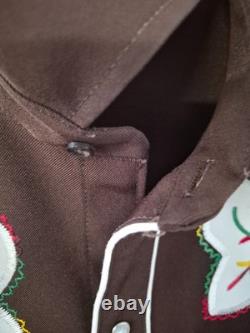 HbarC vintage western Brown embroidered shirt 24 Chest Which Should Be XL shirt
