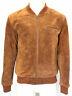 Herren Bomber Jacke Western Amerikanischer Beiläufig Mode Braun Wildleder Mantel