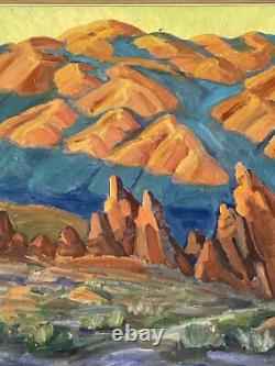 Hilda Van Zandt Antique California Landscape Oil Painting Old Modern Abstract 50