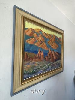 Hilda Van Zandt Antique California Landscape Oil Painting Old Modern Abstract 50