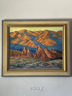 Hilda Van Zandt Antique California Landscape Oil Painting Old Modern Abstract 50