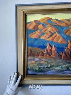 Hilda Van Zandt Antique California Landscape Oil Painting Old Modern Abstract 50