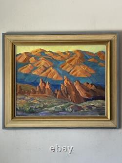Hilda Van Zandt Antique California Landscape Oil Painting Old Modern Abstract 50