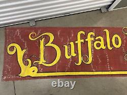 Historic Antique Cowboy BUFFALO BILL Wild West Painted Sideshow Banner, 1930s