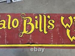 Historic Antique Cowboy BUFFALO BILL Wild West Painted Sideshow Banner, 1930s