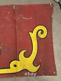 Historic Antique Cowboy BUFFALO BILL Wild West Painted Sideshow Banner, 1930s