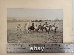 Historic Original Cowboy Photo Cabinet Card H. F. Peirson Denver 1890