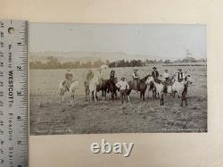 Historic Original Cowboy Photo Cabinet Card H. F. Peirson Denver 1890