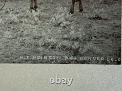 Historic Original Cowboy Photo Cabinet Card H. F. Peirson Denver 1890