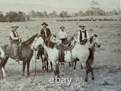 Historic Original Cowboy Photo Cabinet Card H. F. Peirson Denver 1890