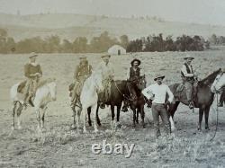 Historic Original Cowboy Photo Cabinet Card H. F. Peirson Denver 1890