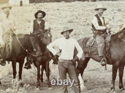 Historic Original Cowboy Photo Cabinet Card H. F. Peirson Denver 1890