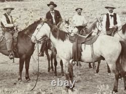 Historic Original Cowboy Photo Cabinet Card H. F. Peirson Denver 1890