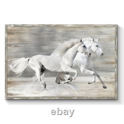 Horse Picture Wall Art Framed Large Western Framed Painting Rustic Farmhouse