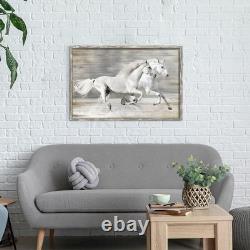 Horse Picture Wall Art Framed Large Western Framed Painting Rustic Farmhouse
