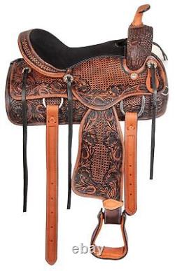 Horse Saddle Western Trail Classic Cowboy Leather Tack Set 14 15 16 17 18