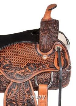 Horse Saddle Western Trail Classic Cowboy Leather Tack Set 14 15 16 17 18