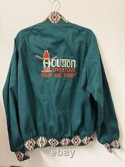 Houston Livestock Show & Rodeo Vintage Jacket Aztec Trim Adult Large