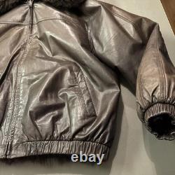 Htf Rarelrgreversible Vintage Brown Ranch Real Genuine Fur Coat Amazing Find