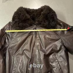 Htf Rarelrgreversible Vintage Brown Ranch Real Genuine Fur Coat Amazing Find