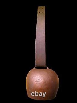 Huge Antique Morier Morges 1 Cow Bell 9 Rare Authentic Leather Vintage Collar