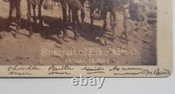 ID'd Mounted Cowboy Cabinet Card Photo Large 5x8 Pikes Peak Colorado Gang Horses