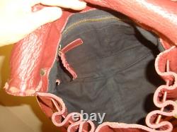 JENNIFER HALEY Free People Burgundy Leather Large Crossbody Handbag Boho Hippie