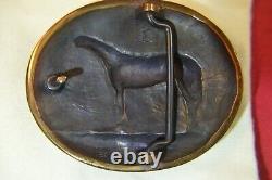 James Avery Rare Vintage Retired Bronze Quarter Horse Belt Buckle Large