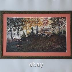 Jon Birdsong Original Watercolor Painting Autumn Landscape Adobe House Leaves