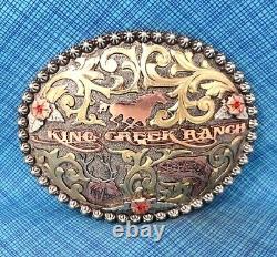 King Creek Ranch Trophy Belt Buckle A Cut Above Vintage Large Western. DBD896