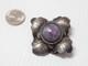 LARGE ANTIQUE 1915-1930 era MEXICAN STERLING SILVER AMETHYST PIN MUSEUM GRADE